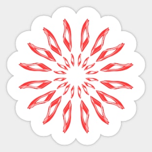 Red mandala Sticker